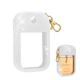 AIERSA Hand Sanitizer Spray Glitter Case Compatible with Touchland, Silicone Hand Sanitizer Case Holder with Keychain for Touch