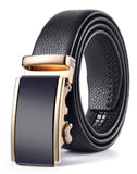 Zacharias MenS Artificial Leather Belt Autolock Buckle Ax5309 (Black; 4Xl)