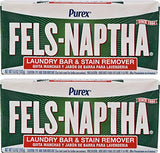 Fels Naptha Laundry Soap Bar & Stain Remover Pack of 2, 5.0 Oz per bar