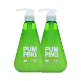 Pumping Toothpaste Herb 10.05oz (285g) x 2 - No-Squeeze Gel for Fresh Breath