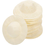 TEHAUX 10pcs Mini Straw Hats for Crafts, Hand-Woven Miniature Sombrero, Blank Tiny Sombrero Hats for Crafts, Party Decorations,