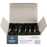 Business Source FoldBack Binder Clips, Black, Large (Pack of 12)
