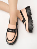 Shoetopia Front Buckle Detailed Peach Loafers For Women & Girls /Uk5-Eu38,Peach,5,B0CGNB1MKM