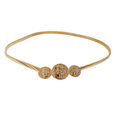 Romp Fashion Synthetic Golden Elegant Stylish Design Stretchable Waist Belt For Women