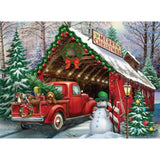 LWZAYS Christmas Diamond Art Kits for Adults, Christmas Diamond Painting Kits for Adults, 5D DIY Full Round Drill Paint with Dia