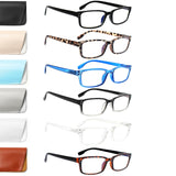 Kerecsen 6-Pack Reading Glasses Blue Light Blocking,Spring Hinge Readers for Men Women,Computer Eyeglasses (6 Mix Color, 1.0, mu
