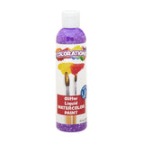 Colorations Liquid Glitter Watercolor Paint, Purple, Non-Toxic, Painting, Kids, Craft, Hobby, Fun, Water Color, Posters, Cool ef