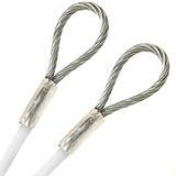 PSI, 3/16 Vinyl Coated Galvanized Steel Cable with Loop Ends, 1/8 Core Diameter, 7x19 Braids, Flexible MultiPurpose DIY Outdo
