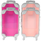 ABOOFAN 4pcs Mini Suitcase Party Favor Box Plastic Luggage Storage Box Empty Candy False Eyelashes Tray Tiny Suitcase for Travel