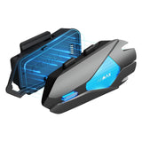 ASMAX Z1 Motorcycle Intercom - 3-Mode Communication for 10 Riders, Dual-Chip Audio Multitasking, Offline Voice & App Control, Bl