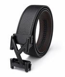 Zacharias MenS Texas Leather Ratchet Belt With Golden Buckle Ap26K (Black_3Xl) (Pack Of 1)