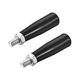 Jinshining 2Pcs Black Clamping Handle Screw Knobs (M8x47mm), Metal Tapered Grip - for Housing Construction, Lathe Machine, Indus