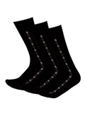 Bodycare Mens Solid Mid Calf Length Antibacterial & Super Soft Socks Pack Of 3 Black..