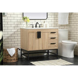 Elegant Decor Indoor Modern Under Sink Bathroom Fixtures Storage Organizer Cabinet 48 Inch Single Bathroom Vanity - Green With B