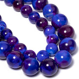 Nitopupu 38pcs 10mm Natural Sapphire Blue Painted Agate Round Gem Stone Beads for Jewelry Making Adults DIY Bracelet Necklace Ea