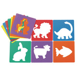 Colorations EANST Animal Shape Stencils Set of 12 8 Plastic Stencils for Kids Arts and Crafts Material