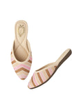 Shoetopia Emberoidered Cream Flat Mules For Women & Girls /Eu40,Cream,7,B0F317R98T