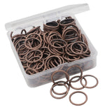 Auvoau 100Pcs Open Jump Rings 20mm Red Copper Jewelry Connectors for Jewelry Findings Making Supplies,Bracelets,Keychain,Necklac