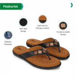 Ortho Joy Doctor Slipper For Women Fancy || Orthopedic Women'S Fashion Slipper || Comfortable Slippers,Black,4,B0C3VQRYRQ
