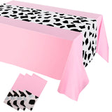 Remagr 54 x 108 Inch Cow Tablecloth for Party Decor Western Table Cloth Cowboy Print Plastic Rustic Table Runner Highland My Fir