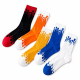 Flame Design Crew Socks For Men & Women | Cotton Blend MidCalf Athletic Socks | Soft, Breathable & Stretchable Casual Sports So