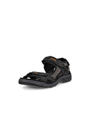 ECCO Men's Yucatan Sport Sandal, Black/Mole/Black Oil Nubuck, 9-9.5