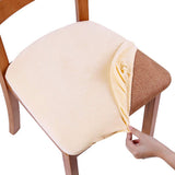 smiry Velvet Seat Covers for Dining Room Chair Set of 2, Stretch Fit Removable Washable Chair Seat Cushion Protector Slipcovers