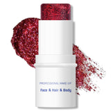 KYDA Body Glitter Stick, Chunky Glitter Gel for Face Body Hair, Sparkling Holographic Mermaid Sequins Paint, Waterproof Multiuse