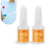 Jewelry Glue for Elastic String, Clear Craft Glue Elastic String Kont Fixing Drip, Bracelet Glues Bracelet Supplies for Rhinesto
