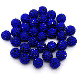 12mm Rhinestone Beads 100pcs 12mm Diameter Charms Mix Colors Randomly for Jewelry Making (Clay Blue)