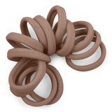 Cyndibands Seamless Hair Ties - Light Brown - Gentle Hair Ties No Damage, Standard Size 1.5 Inch, Soft and Stretchy Nylon Fabric