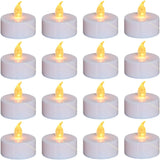 Tea Lights, 200PACK Flameless LED Tea Lights Candles, Flickering WarmYellow, 200 Hours Battery-Powered Tea Light, Ideal Party, W