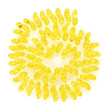 200pcs Czech 12mm Faceted Teardrop Briolette Crystal Glass Beads Pendant Drop Bulk Light Topaz Yellow