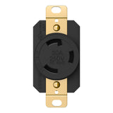 ENERLITES NEMA L630R Flush Mounting Locking Receptacle for Generator, Twist Lock Outlet, 30 Amp, 250 Volt, 2 Pole, 3 Wire Groun