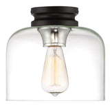 Designers Fountain 1261-BK Ezra 1-Light Flush Mount Ceiling Light, Black