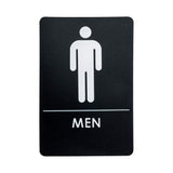 London Health Products Mens Restroom Sign ADA Black & White Includes Adhesive Tape and Instructions (1)