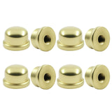 Moicstiy 8 Pcs 1/4-27 Lamp Finial Caps - 1/2 Inch Tall Tapped Knob Accessories for Light Shade Holder Harp Tops (Gold)