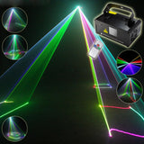 Professional RGB Laser Party Lights,Sound Activated DJ Disco Light,DMX512 Remote Control Scanner Beam Effect Lazer Projector Lig
