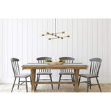 Living District Xavier 6-Light Mid-Century Metal Pendant In Brass Finish