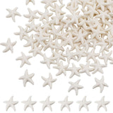 SUNNYCLUE 1 Box 150Pcs Starfish Beads Boho Style Pure White Synthetic Turquoise Starfish Animal Beads Bulk Summer Sea Ocean Star