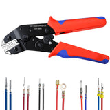 6 in 1 Wire Crimping Tool, Amliber AWG 28-16 Wire Crimper for Non-Insulated Open Barrel Terminal Connectors, Electrical Crimping