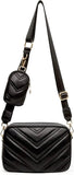 Adisa Women'S Girls Cross Body Sling Bag With Pouch (Sl5127_Black),Black,,B0CSH1QDXR