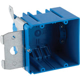 Carlon B234ADJC Outlet Box, 2 Gang, New Work, 55/8Inch Width by 3Inch Depth by 35/8Inch Height, Blue