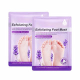 ADAKASI Lavender Exfoliating Foot Peel Mask Deep Moisturizing Foot Care Mask for Dead Skin Removal Cracked Heel Repair Soft Smoo