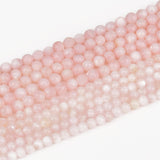 THRELE Shell Beads, 2mm 160pcs Small Round Light Pink Mother of Pearl Shell Loose Beads for DIY Jewelry Making