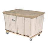 Global Industrial Canvas Basket Bulk Truck with Hardwood Base, 16 Bushel, 19.9 Cu. Ft. Capacity, 40 L x 28-1/4W x 30-1/2H, 4 Non
