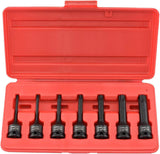 NEIKO 01132B 3/8 Drive Torx Star Driver Bit Socket Set | 7 Piece | T20 to T60 | 3 Length | CrMo Impact Grade