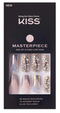 KISS Masterpiece One-Of-A-Kind Luxe Mani Premium Special Effects Design Coffin Shape Glossy Iridescent Glue-On Long Length Nails