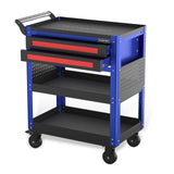 WORKPRO Premium 28 2-Drawer Rolling Tool Cart, Heavy Duty Utility Industrial Service Cart Storage Organizer with Wheels and Lock