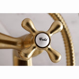Kingston Brass Ks269Sb Kingston Wall Mount Clawfoot Tub Faucet With Hand Shower, 4-5/8 X 4-5/16 (L) X 6-9/16 (W) X 7-7/8